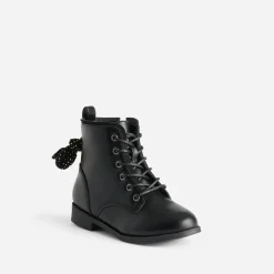 Buggy Boots^Boots à lacet avec nœud-pois NOIR