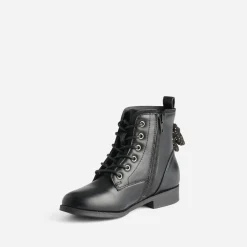 Buggy Boots^Boots à lacet avec nœud-pois NOIR