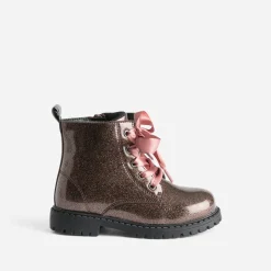 Buggy Boots^Boots à lacet pailleté à lacet ruban ROSE