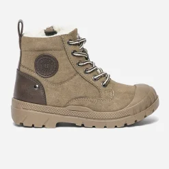 Buggy Chaussures Montantes^Boots à lacet taupe suédé fourré MARRON