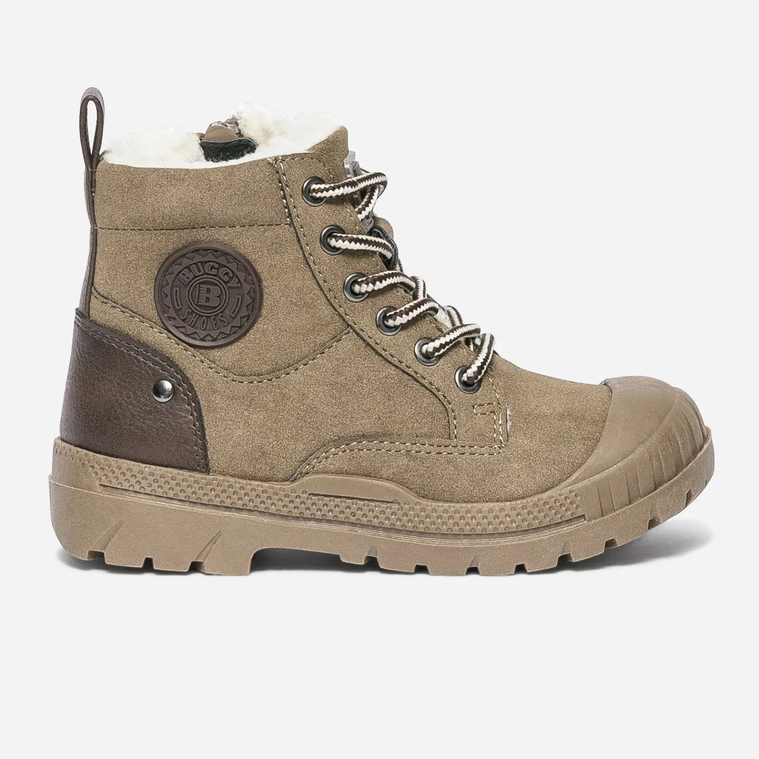 Buggy Chaussures Montantes^Boots à lacet taupe suédé fourré MARRON