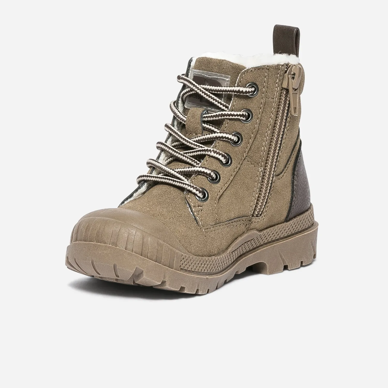 Buggy Chaussures Montantes^Boots à lacet taupe suédé fourré MARRON