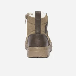Buggy Chaussures Montantes^Boots à lacet taupe suédé fourré MARRON