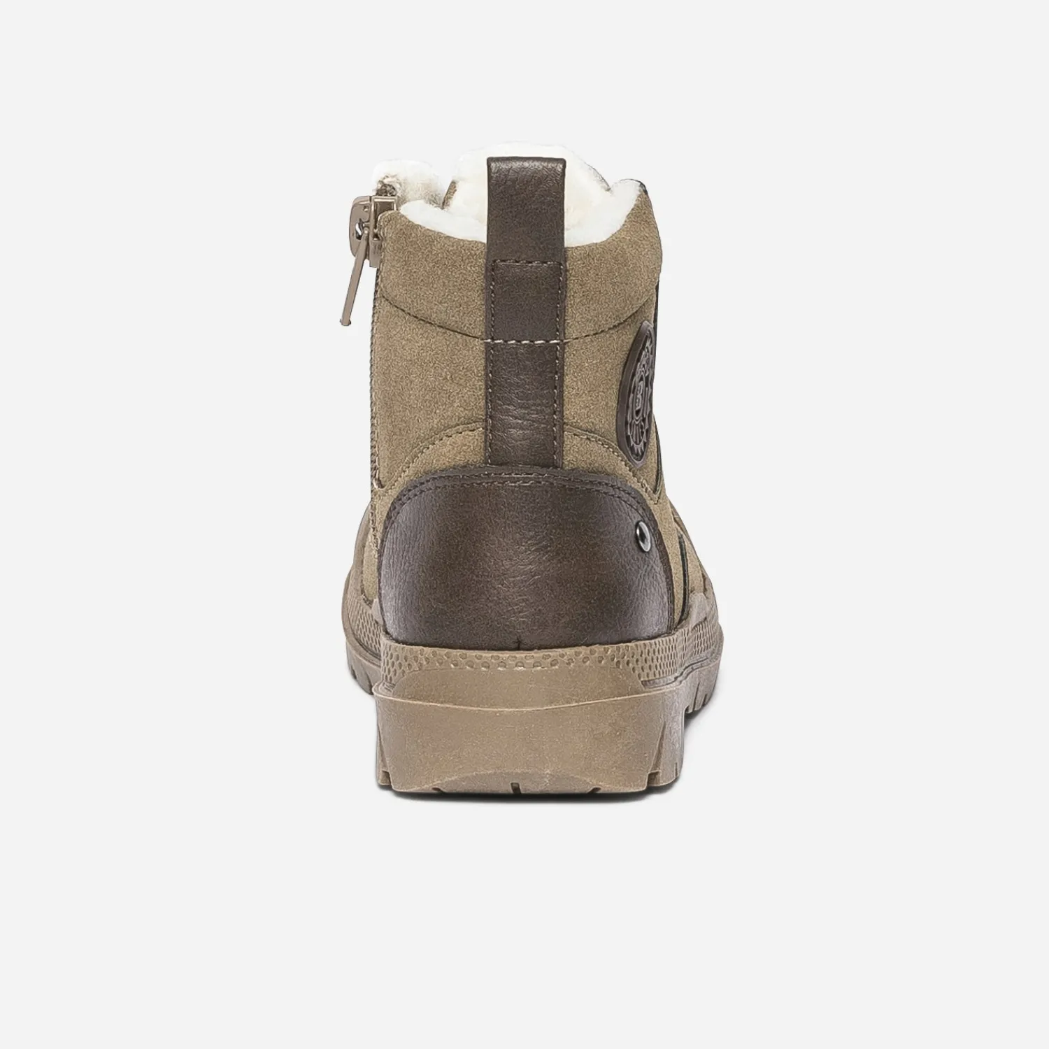 Buggy Chaussures Montantes^Boots à lacet taupe suédé fourré MARRON