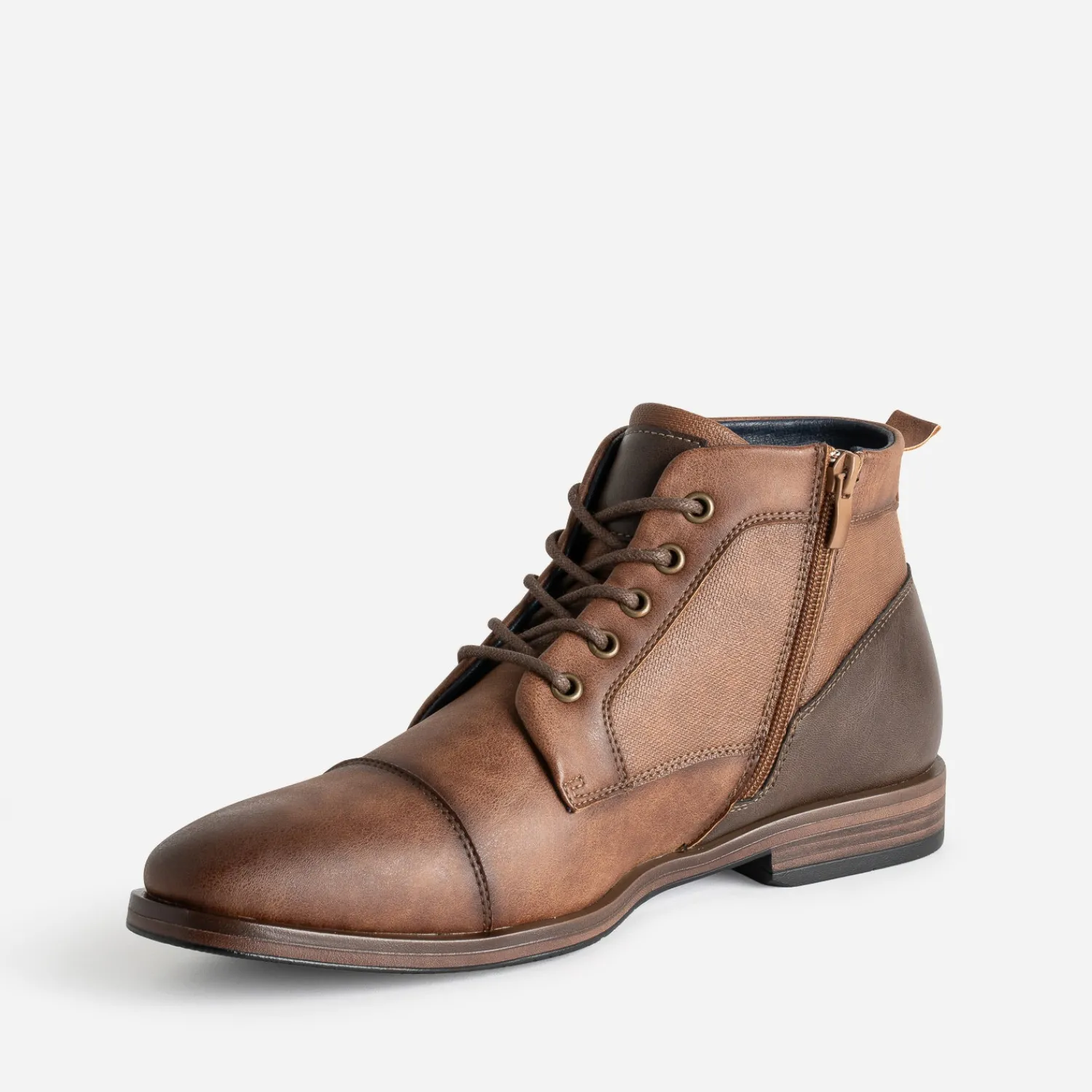 Eram Boots^Boots à lacet bout droit CAMEL