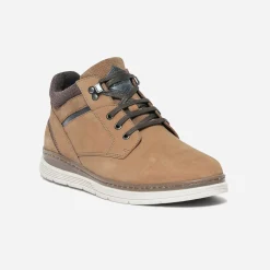 Eram Baskets/Tennis^Boots à lacet en cuir nubuck CAMEL