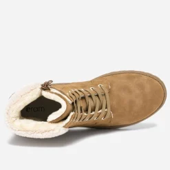 Eram Boots^Boots à lacet fourré CAMEL