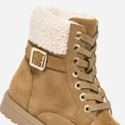 Eram Boots^Boots à lacet fourré CAMEL