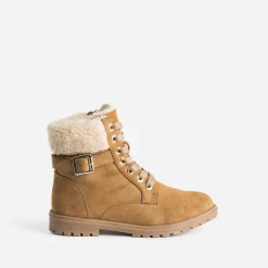 Buggy Boots^Boots à lacet suédé fourré CAMEL