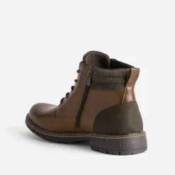 Eram Boots^Boots à lacet cognac MARRON