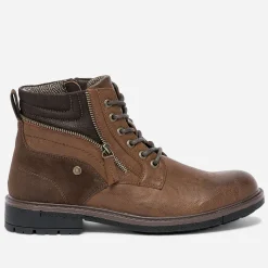 Eram Boots^Boots à lacet avec zip COGNAC