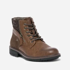 Eram Boots^Boots à lacet avec zip COGNAC