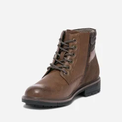 Eram Boots^Boots à lacet avec zip COGNAC