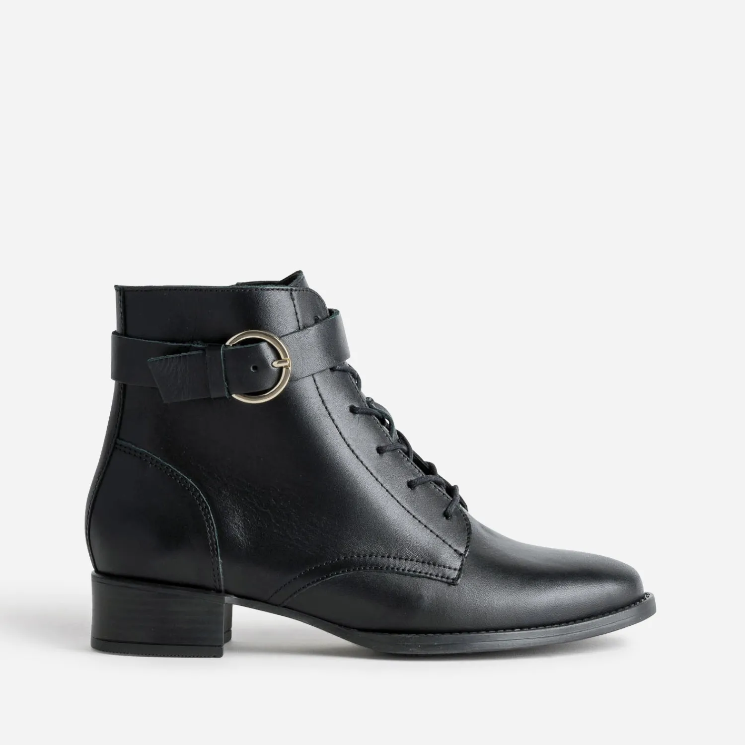 Eram Flex Boots^Boots à lacet cuir NOIR