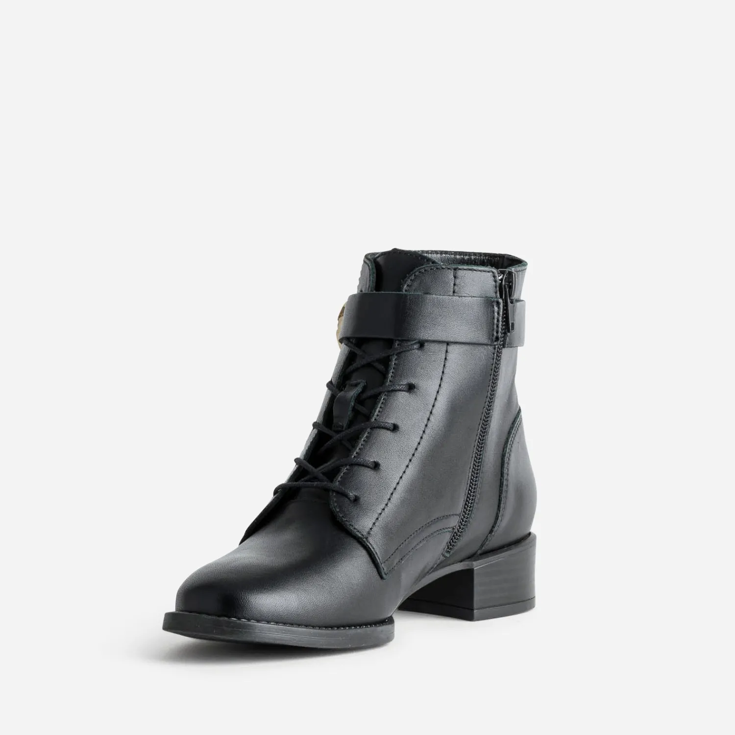 Eram Flex Boots^Boots à lacet cuir NOIR