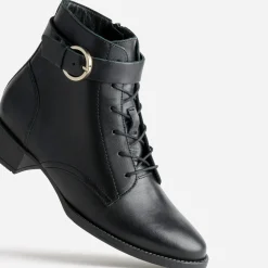 Eram Flex Boots^Boots à lacet cuir NOIR