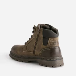 Eram Boots^Boots à lacet à semelle crantée MARRON