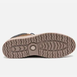 Eram Boots|Baskets/Tennis^Boots à lacet avec col textile MARRON