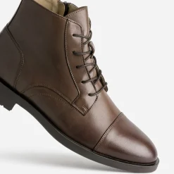 Eram Boots^Boots à lacet cuir MARRON