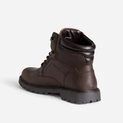 Eram Boots^Boots à lacet cuir semelle crantée MARRON