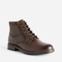 Eram Boots^Boots à lacet en cuir MARRON