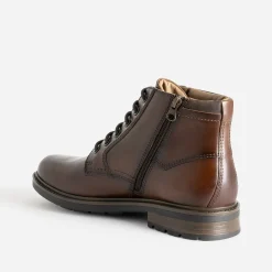 Eram Boots^Boots à lacet en cuir MARRON