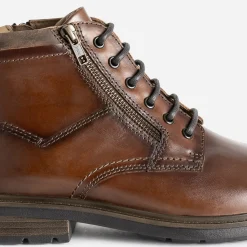 Eram Boots^Boots à lacet en cuir MARRON