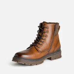 Eram Boots^Boots à lacet fourré MARRON