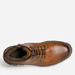 Eram Boots^Boots à lacet fourré MARRON
