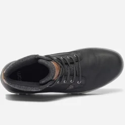 Eram Baskets/Tennis^Boots à lacet avec col textile NOIR