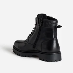 Eram Boots^Boots à lacet cranté en cuir NOIR