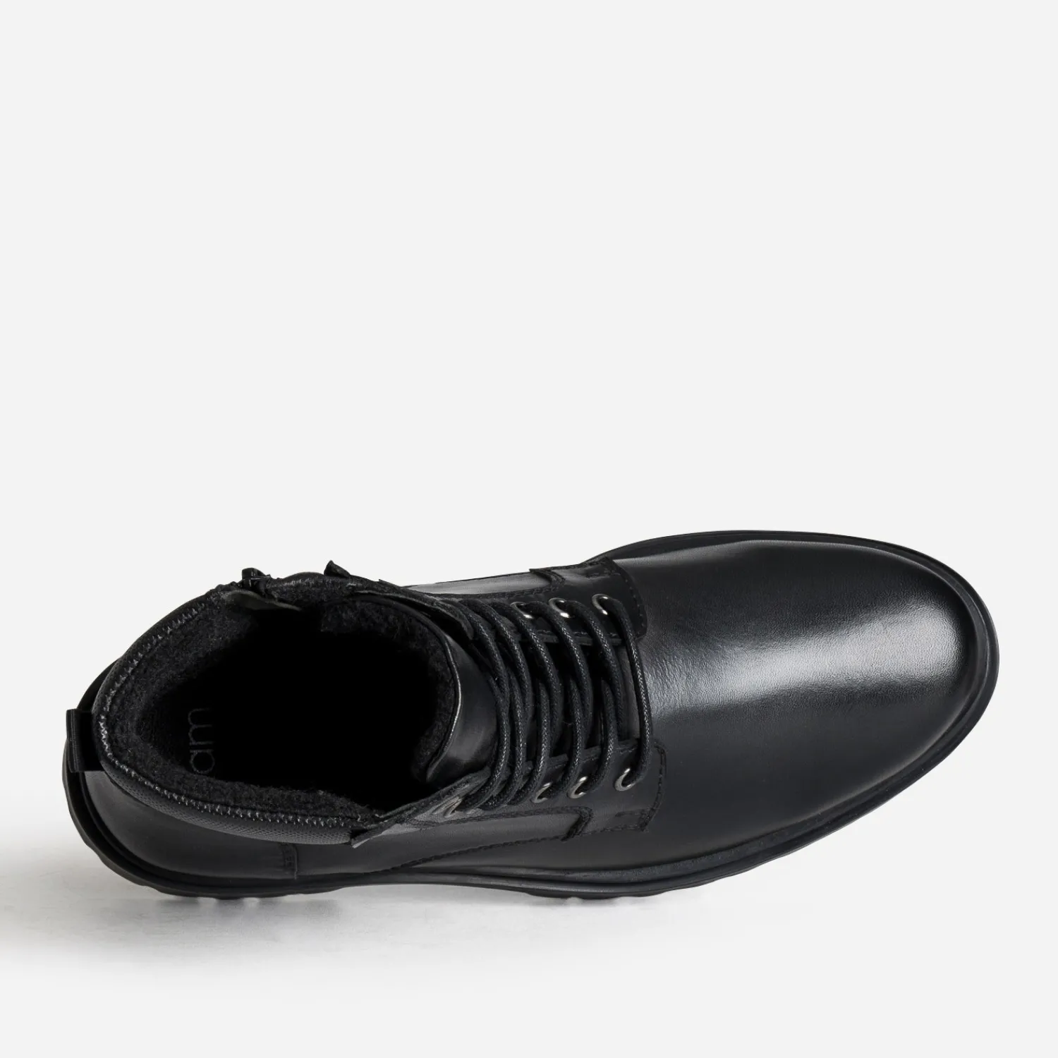 Eram Boots^Boots à lacet cranté en cuir NOIR