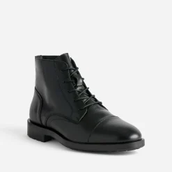 Eram Boots^Boots à lacet cuir NOIR