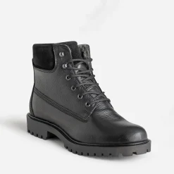 Eram Boots^Boots à lacet cuir fourré NOIR
