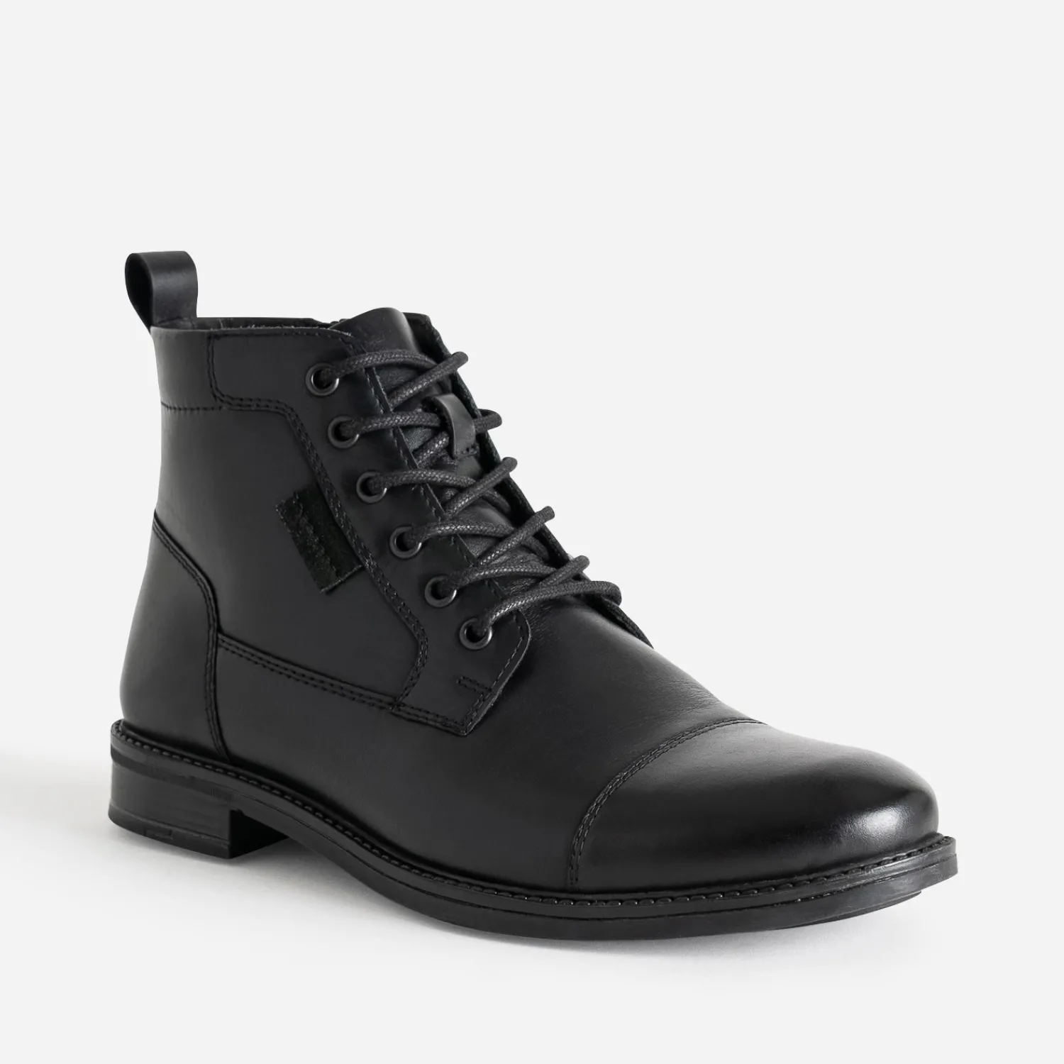 Eram Boots^Boots à lacet en cuir NOIR