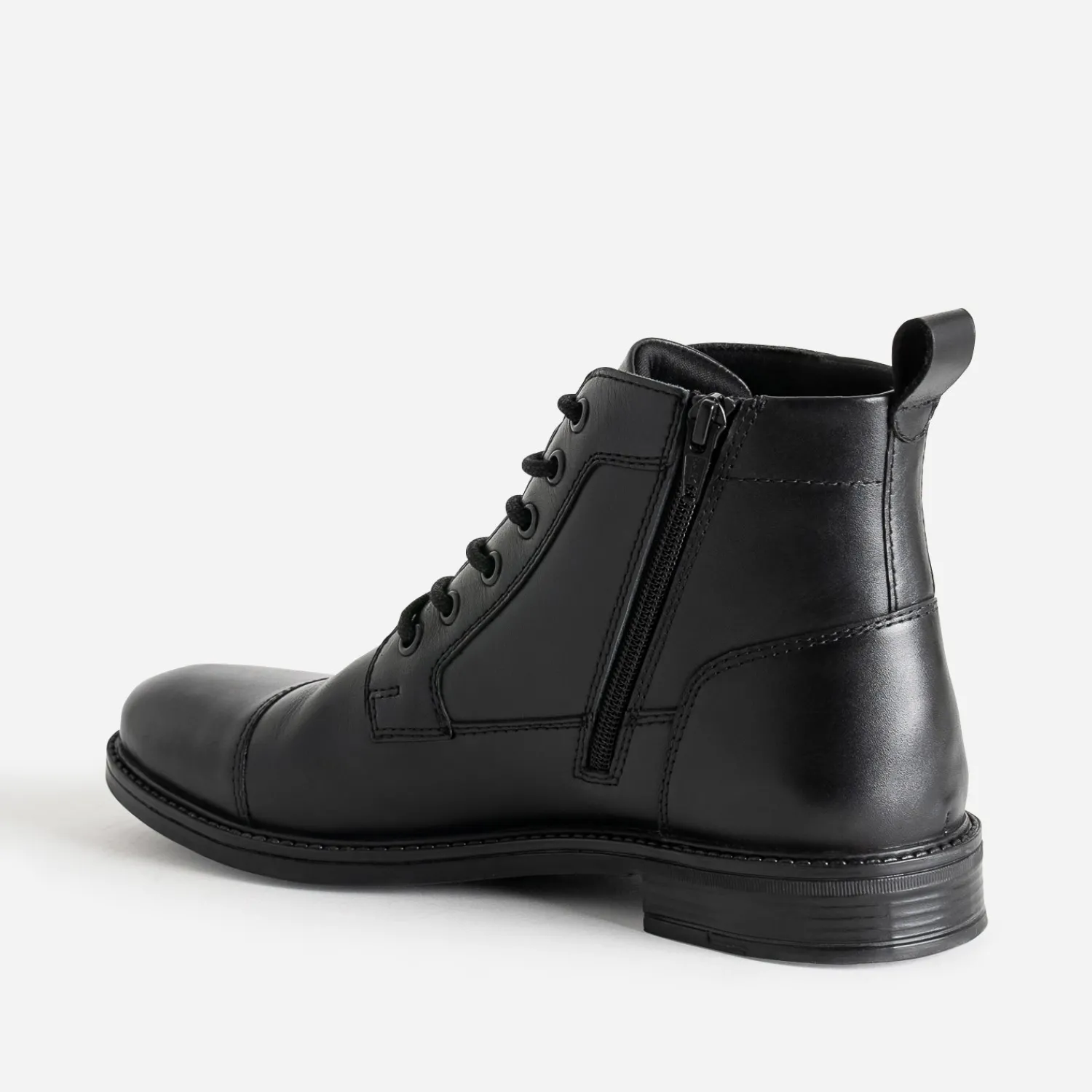 Eram Boots^Boots à lacet en cuir NOIR