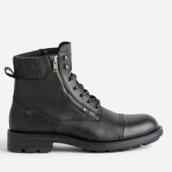 Eram Boots^Boots à lacet en cuir NOIR