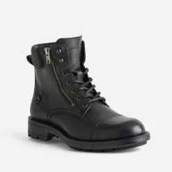 Eram Boots^Boots à lacet en cuir NOIR