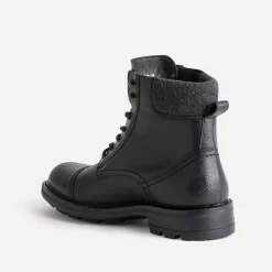 Eram Boots^Boots à lacet en cuir NOIR