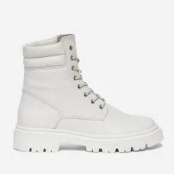 Texto Boots^Boots à lacet écru éco-conçu en cuir BEIGE