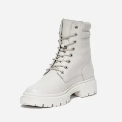 Texto Boots^Boots à lacet écru éco-conçu en cuir BEIGE