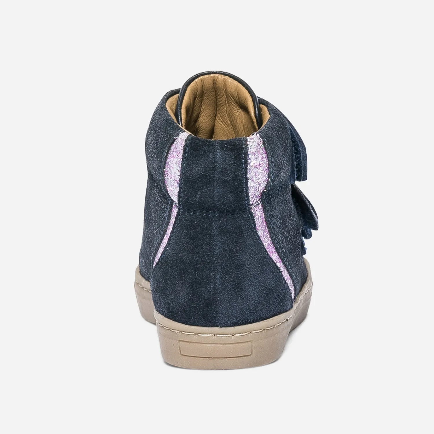 Buggy Boots^Boots marine en cuir à scratchs BLEU