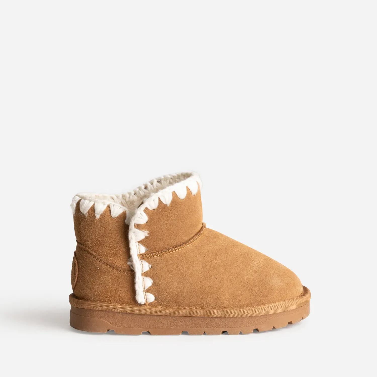 Buggy Boots|Chaussons^Boots cuir velours fourré CAMEL
