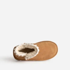 Buggy Boots|Chaussons^Boots cuir velours fourré CAMEL
