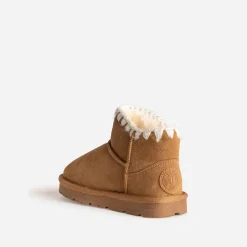 Buggy Chaussons|Boots^Boots cuir velours fourré CAMEL