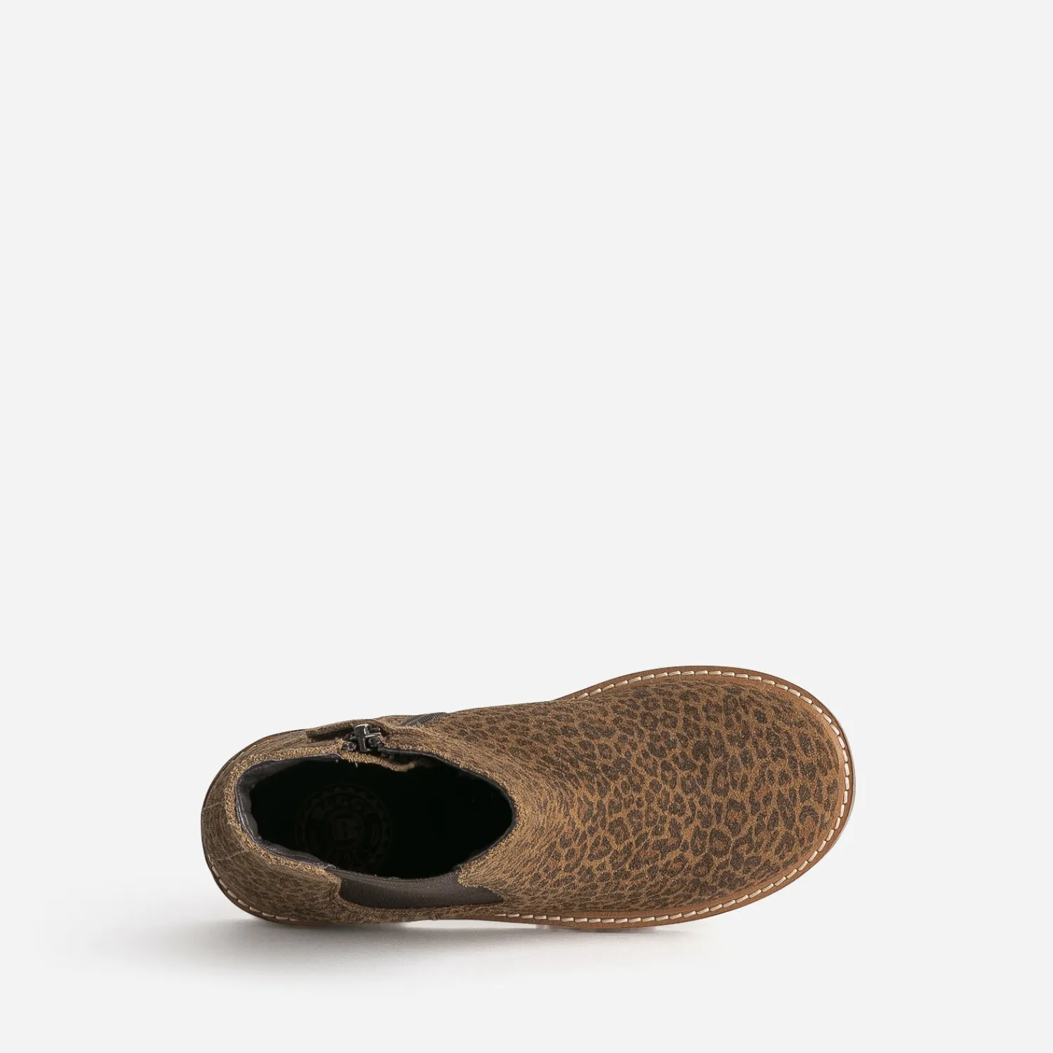 Buggy Boots^Boots cuir velours motif léopard MARRON