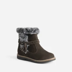 Buggy Boots^Boots en cuir velours bord fourré MARRON