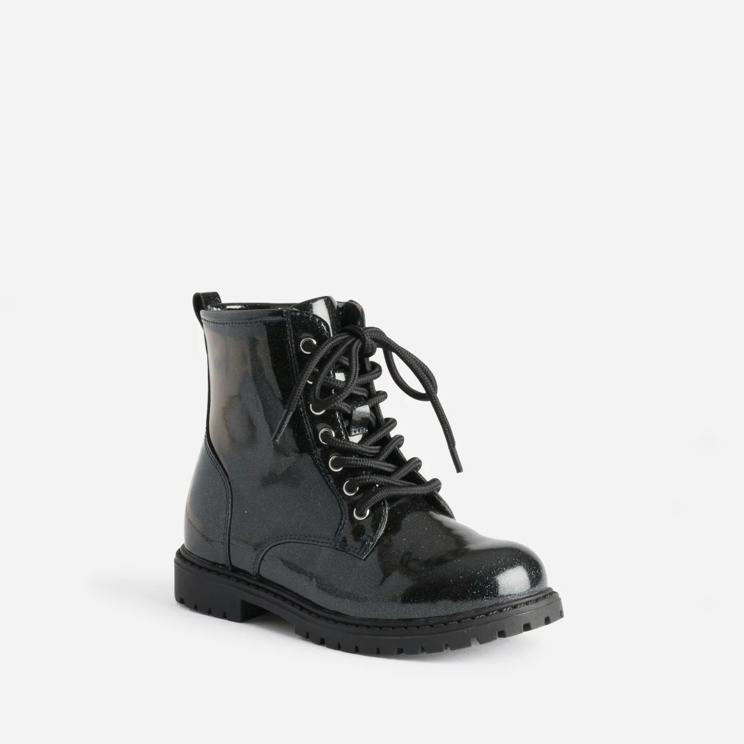 Buggy Boots^Boots pailleté à lacet NOIR