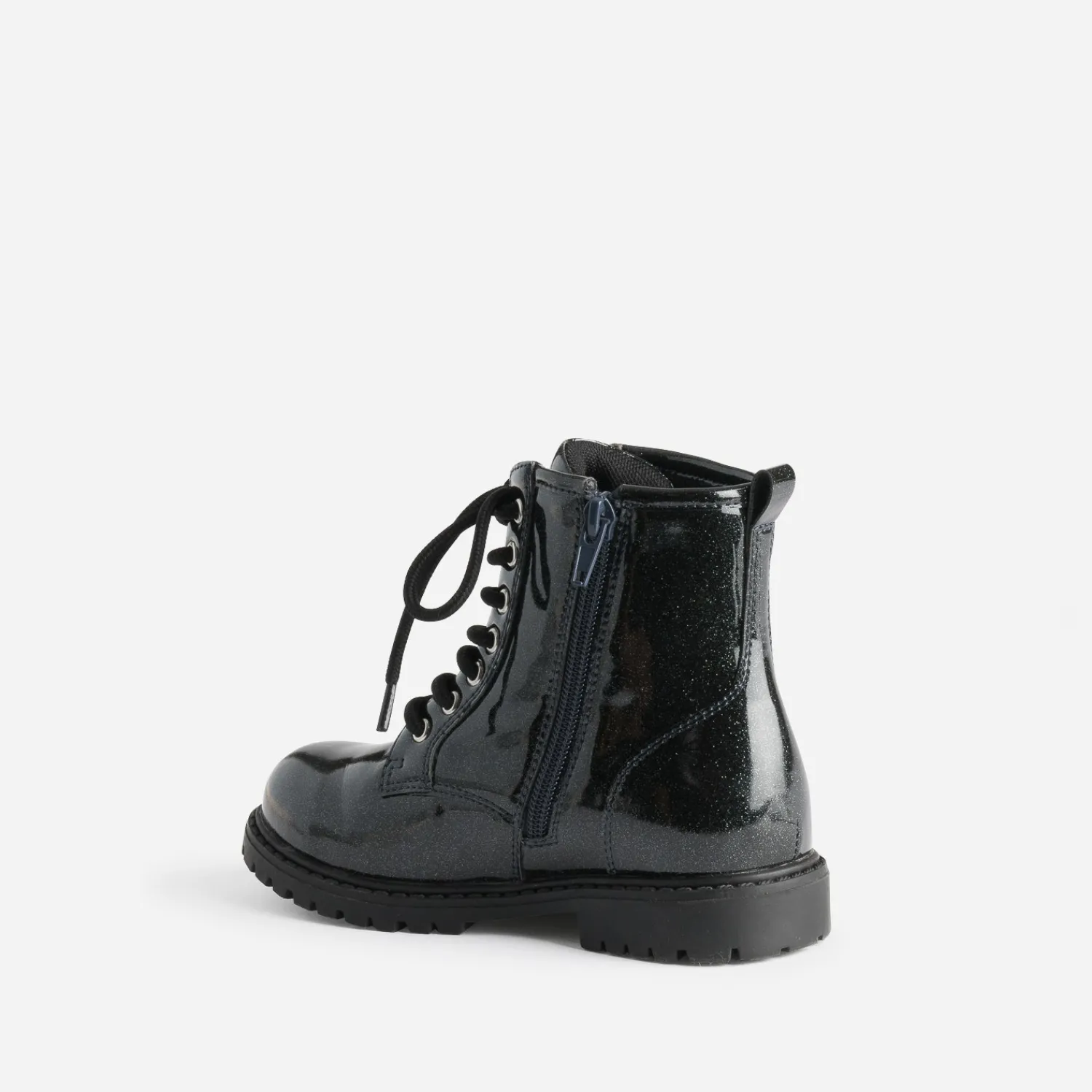 Buggy Boots^Boots pailleté à lacet NOIR