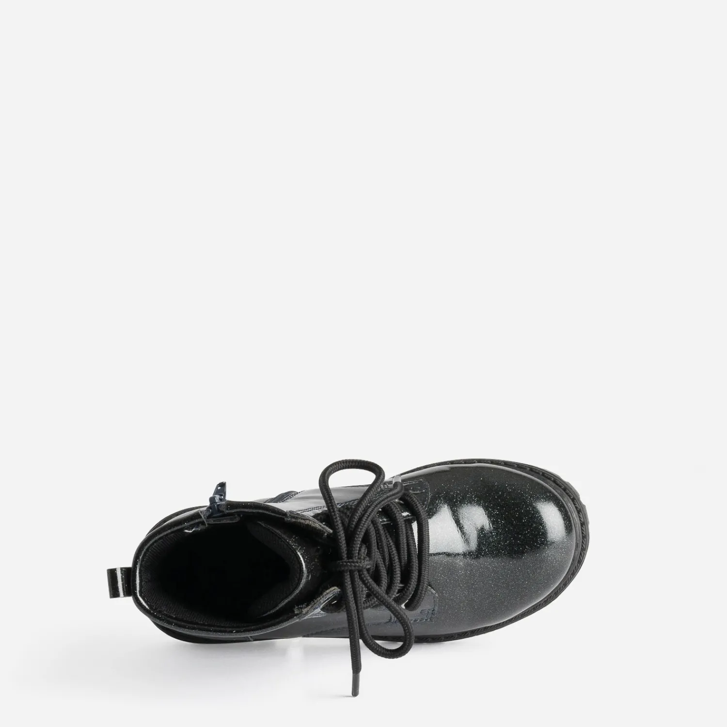 Buggy Boots^Boots pailleté à lacet NOIR